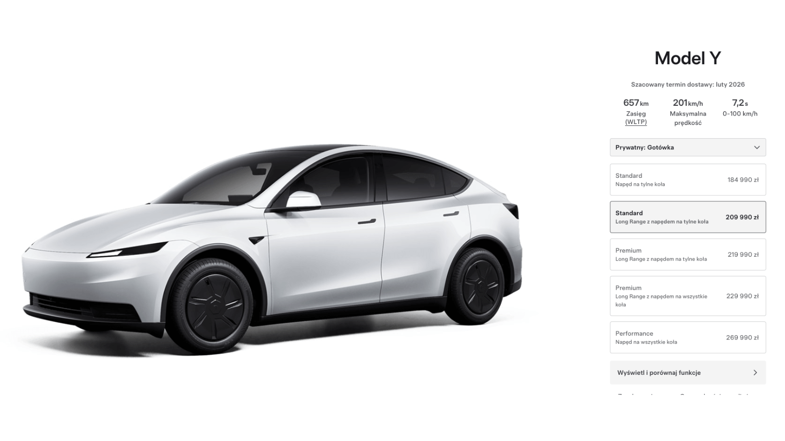 Nowy Model Y Standard Long Range RWD debiutuje w Polsce - Tesla uderza w złoty środek