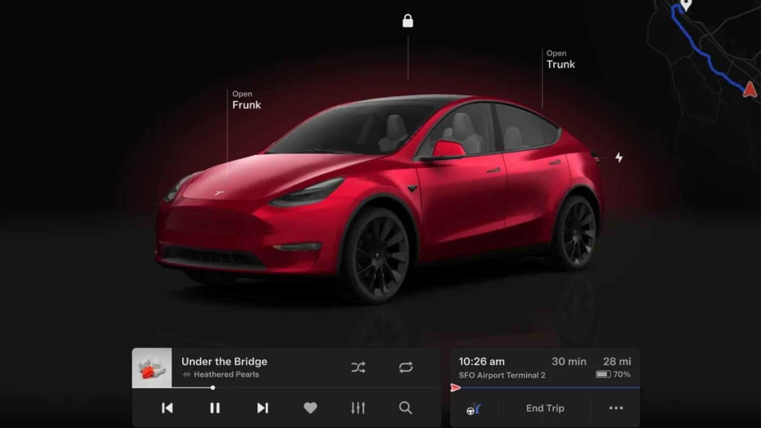 Tesla wprowadza dużą aktualizację - nowy interfejs, automatyczna zmiana biegów, funkcje Audible, Spotify i więcej