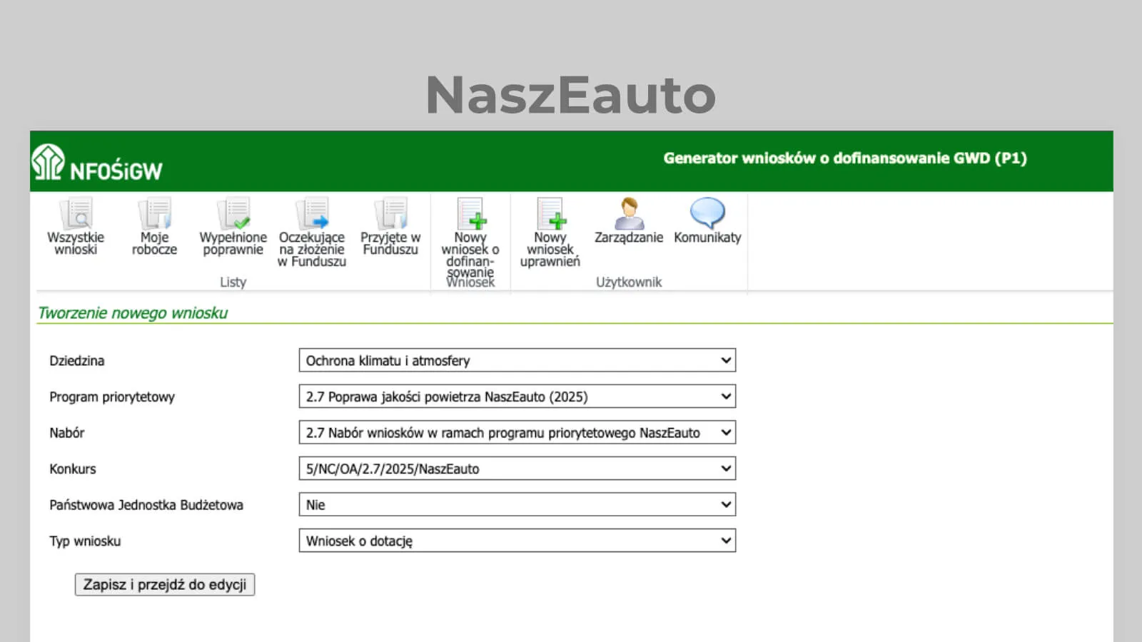 Rusza program NaszEauto NFOŚiGW - wnioski o dofinansowanie na zakup elektryka już dostępne!